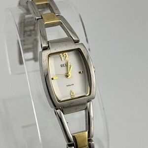 Relic Folio Watch Women 18mm‎ Silver Gold Two Tone Band 6.5" Band- New Battery